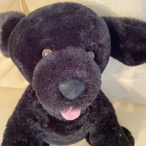 RARE Build A Bear Black Lab Puppy 25th Celebration Red Collar NEW Soft PLUSH - Picture 1 of 14